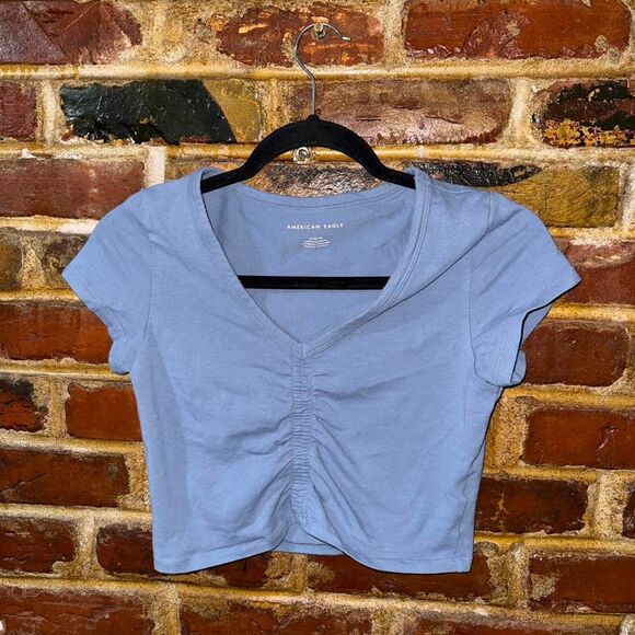 American Eagle By Payless Tops - American Eagle blue crop top, Size Medium